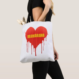 Bolsa Tote Rainha do Drama Dramarama mulheres coração sangran