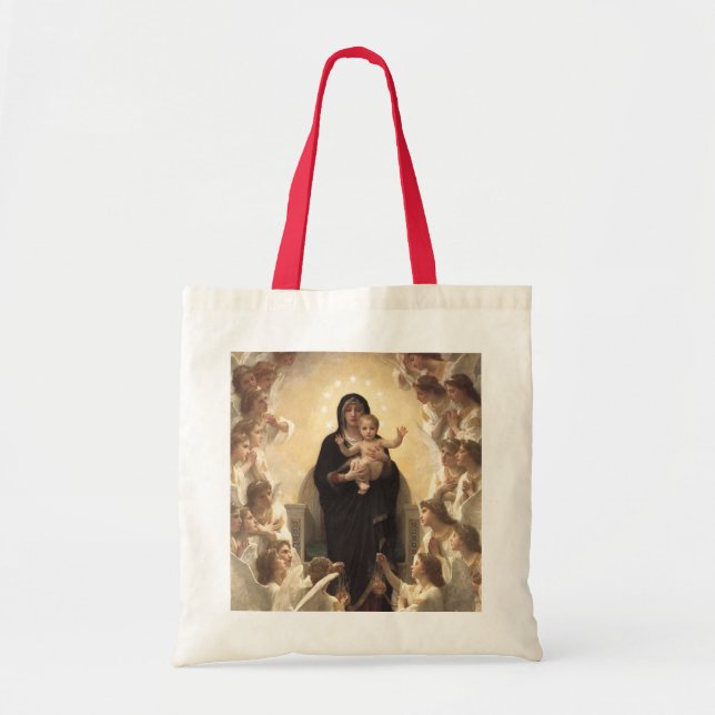 Bolsa Tote Rainha dos Angels Regina Angelorum, de Bouguereau (Frente)