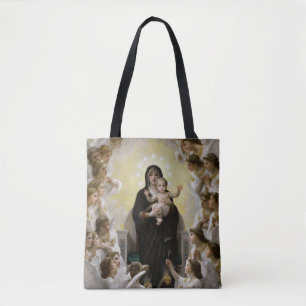 Bolsa Tote Rainha dos Anjos por William Bouguereau
