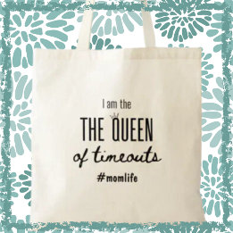 Bolsa Tote Rainha dos Timeouts Momlife Engraçado Presente no 