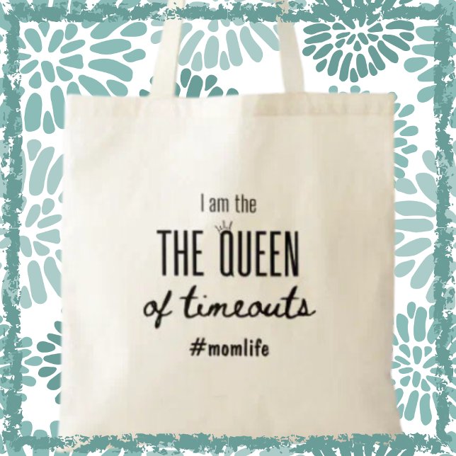 Bolsa Tote Rainha dos Timeouts Momlife Engraçado Presente no  ( Ideal for daily errands or as a delightful gift for the incredible moms in your life!)