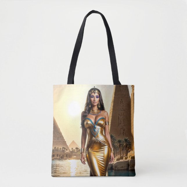 Bolsa Tote Rainha Dourada do Nilo (Frente)
