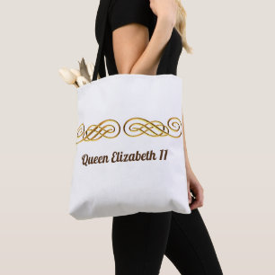 Bolsa Tote Rainha Elizabeth 11 Dourada