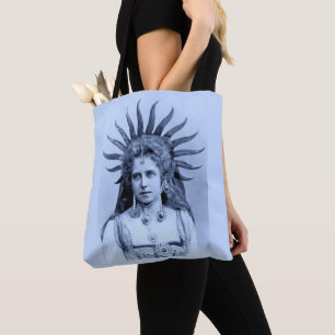 Bolsa Tote Rainha Maria da Romênia como Rainha do Sol - Azul