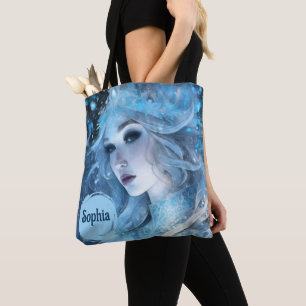 Bolsa Tote Rainha Mística de Gelo - Fantasia de Arte de Inver