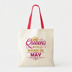 Bolsa Tote Rainha Nascida Em Maio Aniversário