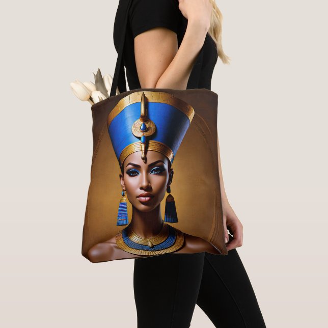 Bolsa Tote "Rainha Nefertiti" Linda Rainha Africana (Close Up)