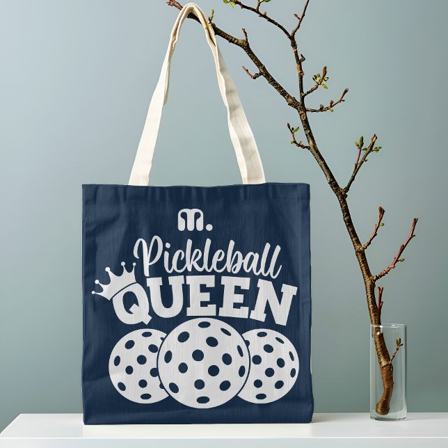 Bolsa Tote Rainha-Piceball de Monograma Personalizado de mari (Criador carregado)