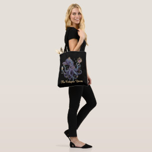 Bolsa Tote Rainha Polvo Elegante   Arte de Vida Marinha de Fa