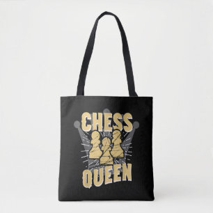 Bolsa Tote Rainhas do Xadrez - Presente para Crianças e Mulhe