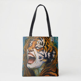 Bolsa Tote Raio do Coração Selvagem - Tigresa Colorida