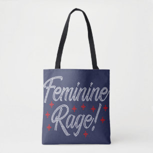Bolsa Tote Raiva Feminina Rhinestone Design