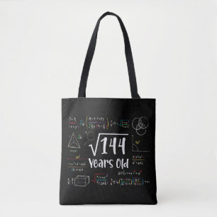 Bolsa Tote Raiz Quadrada dos presentes de 144 12 de aniversár