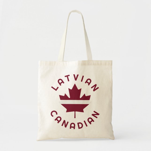 Bolsa Tote Raízes da Letónia canadiana (Frente)