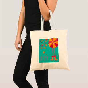 Bolsa Tote Raízes de Chuva de outono e Folhas de Quedas de Gu