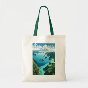 Bolsa Tote Raja Ampat Indonesia Viagem Art Vintage