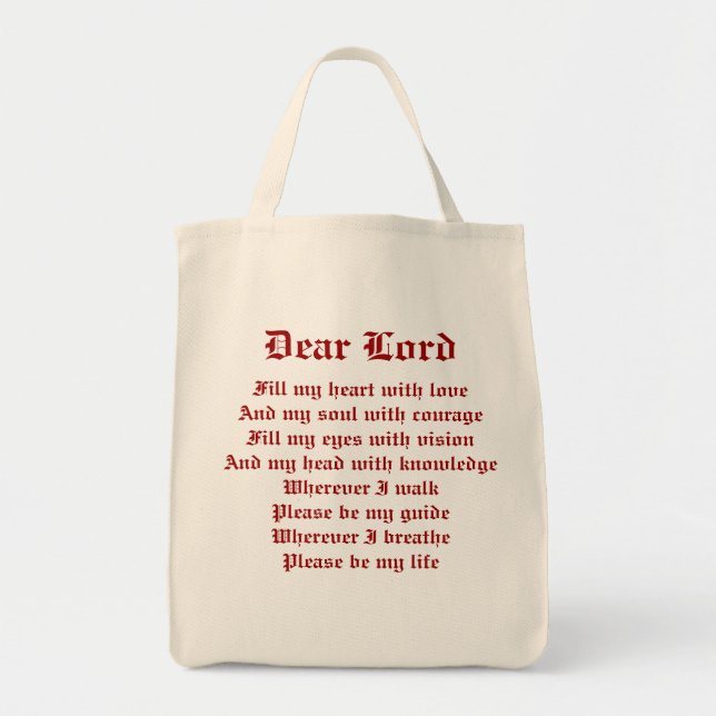 Bolsa Tote Ralph Wisden agrafa a oração (Frente)