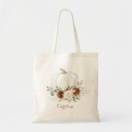 Bolsa Tote Ramagem de Abóbora de Ferrugem Floral Damas de Hon