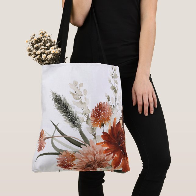 Bolsa Tote Ramalhete Floral Boho Outono (Close Up)