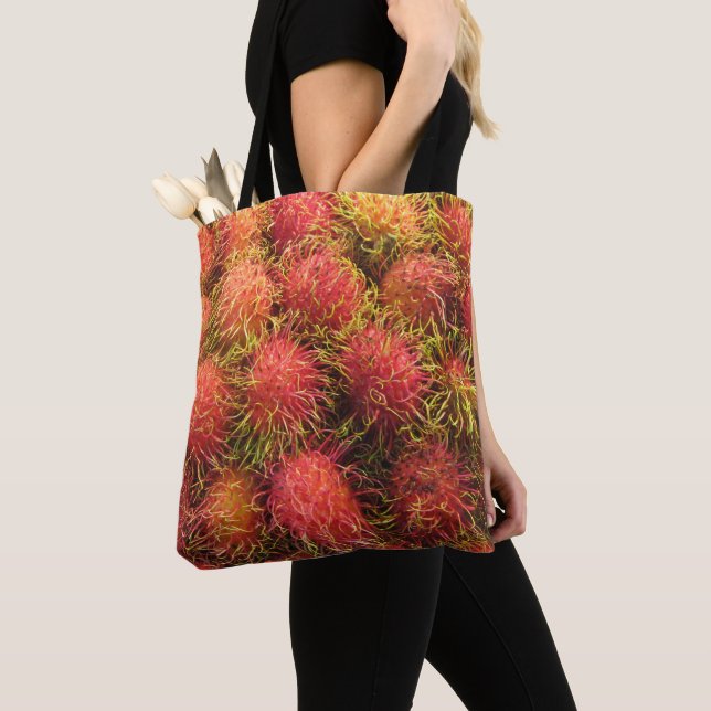 Bolsa Tote Rambutan Tropical Fruta (Close Up)