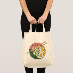 Bolsa Tote Ramen Noodles Bowl Restaurante de Comida japonês F