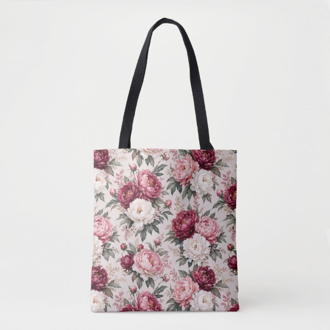 Bolsa Tote Ramos de Peônia Sofisticados e Premium (Frente)