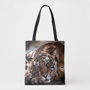 Bolsa Tote ranthambore selvagem tigre macho Imagem de arte