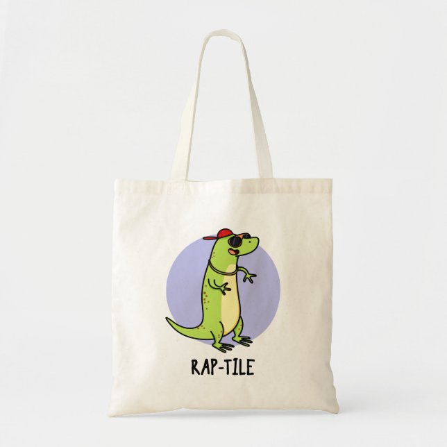 Bolsa Tote Rap Funny Reptile Lizard Pun (Frente)
