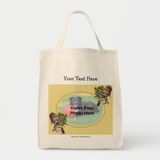 Bolsa Tote Rapariga Adicione Seu Modelo De Fotografia Tote Ba (Frente)