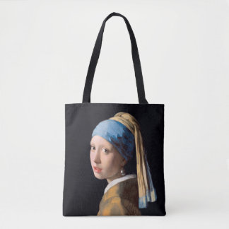 Bolsa Tote Rapariga com pérolas a ouvir o Johannes Vermeer