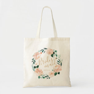 Bolsa Tote Rapariga de terra floral do jardim romântico