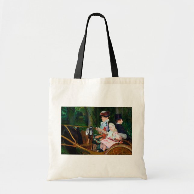 Bolsa Tote Rapariga dirigindo uma Carruagem, Mary Cassatt (Frente)