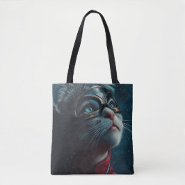 Bolsa Tote Rapariga e Gato - Toalha