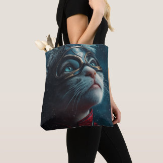 Bolsa Tote Rapariga e Gato - Toalha