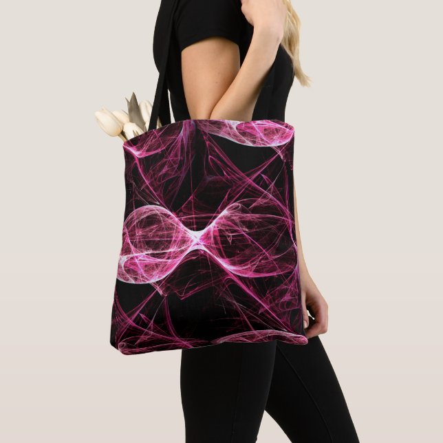 Bolsa Tote Rapariga Punk Rock Pink Waves (Close Up)