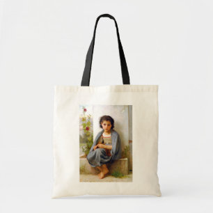 Bolsa Tote Rapariga tricotando, Bouguereau
