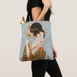 Bolsa Tote Raparigas Geisha Japonesas Vintage em Kimonos
