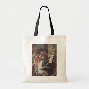 Bolsa Tote Raparigas no piano por Pierre Renoir