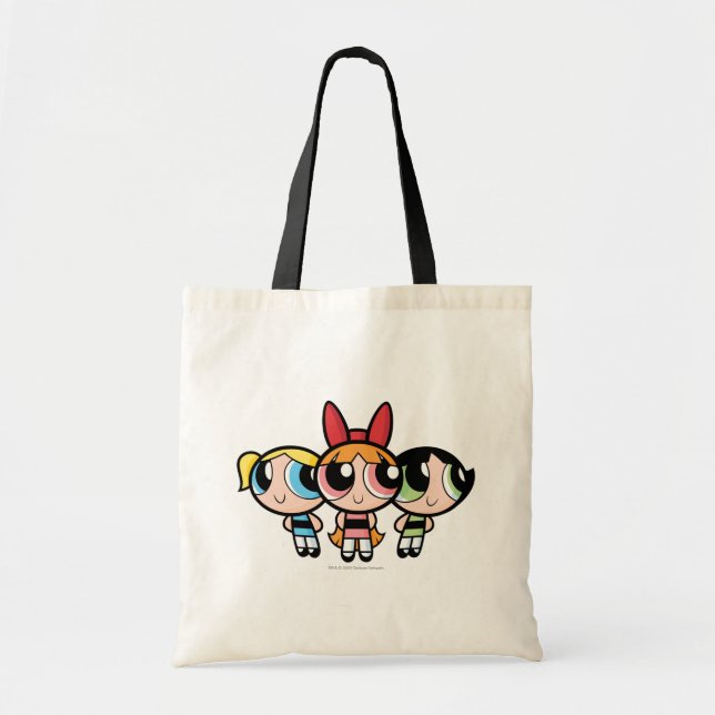 Bolsa Tote Raparigas Powerpuff: Açúcar, Especiarias e Tudo Mu (Frente)