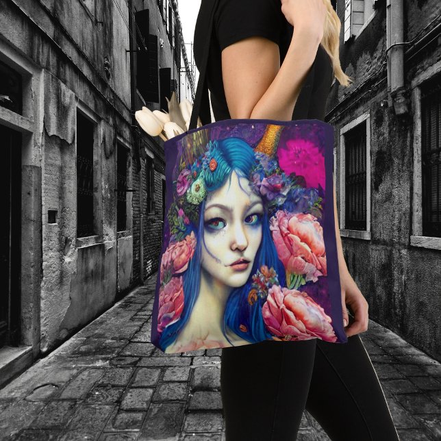 Bolsa Tote Raparigas Whimsical Enfrentam Bruxas Fadas Ninfas (Criador carregado)