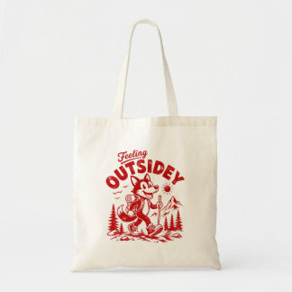 Bolsa Tote Raposa Andando de Desenho Animado Antigo Sentindo-