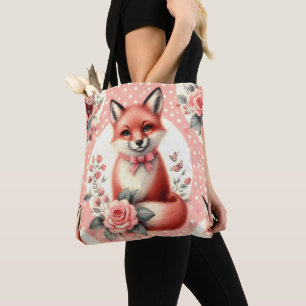 Bolsa Tote Raposa-Bebê-Floral