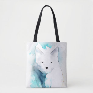 Bolsa Tote Raposa Branca Natureza Selvagem Animal