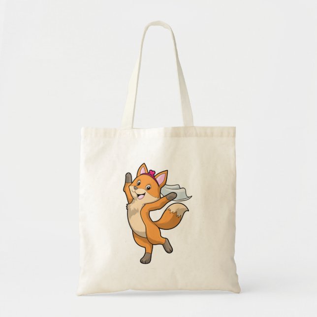 Bolsa Tote Raposa como Noiva com Véu & Coração (Frente)