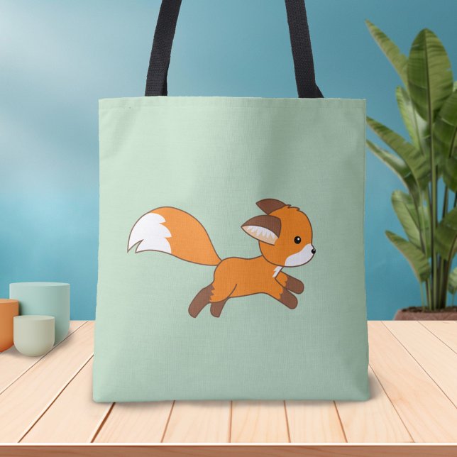 Bolsa Tote Raposa Corta em Verde (Criador carregado)