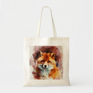 Bolsa Tote raposa da aguarela