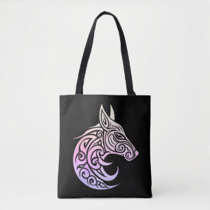 Bolsa Tote Raposa de Inverno Celta Nórdica