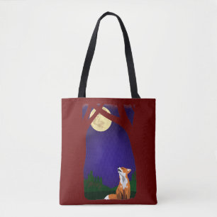 Bolsa Tote Raposa de lua de cheio