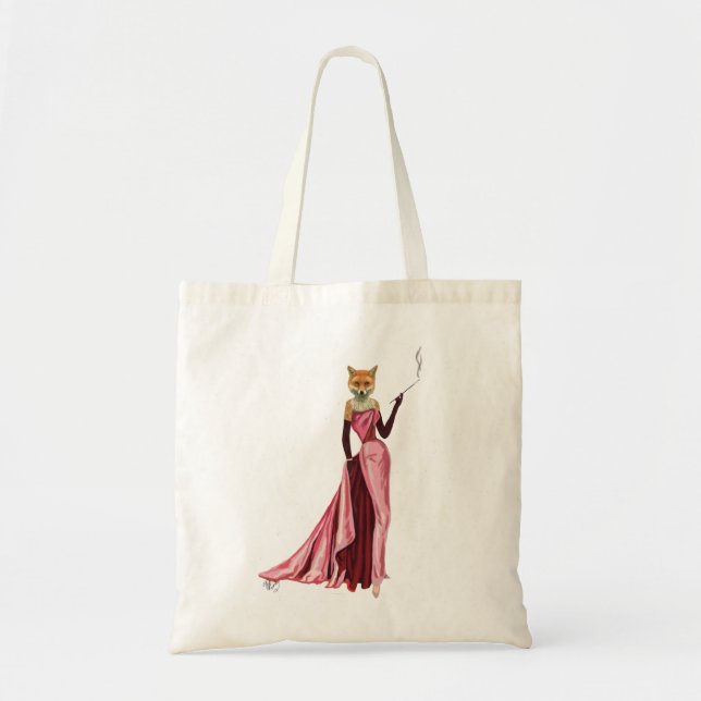 Bolsa Tote Raposa-de-vidro rosa (Frente)