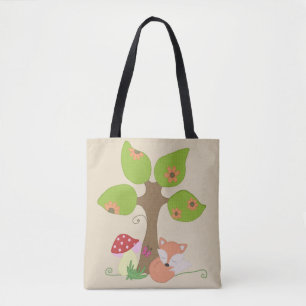 Bolsa Tote Raposa debaixo de árvore